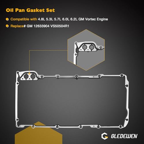 GEN 3 5.3 LS Gasket Set, 6.0 Head Gasket Kit Compatible with 1999-2010 GM Chevrolet 4.8L/5.3L/5.7L/6.0L LS1 LS6 LQ4 LQ9 Engine, Replace# 12633904 12558177 BTR73450