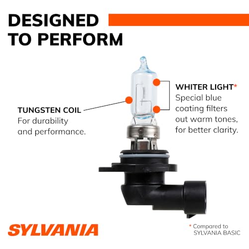SYLVANIA - 9012 SilverStar - High Performance Halogen Headlight Bulb, High Beam, Low Beam and Fog Replacement Bulb, Brighter Down Road with Whiter Light (Contains 2 Bulbs)