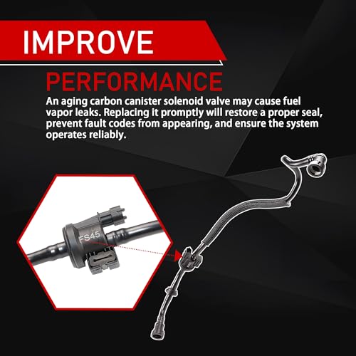 Motarithl Carbon Canister Solenoid Valve With Tube Fit For 16-21 Volvo XC90