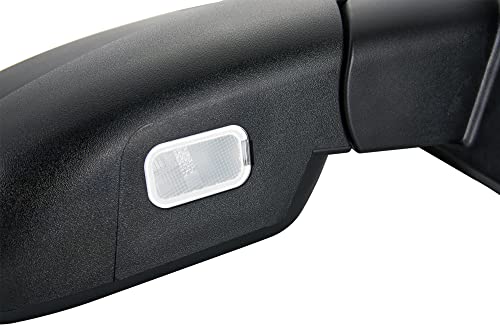 ZAPOSTS Side View Mirror Fit for 07-13 Chevy Silverado 1500 2500 HD 3500,for GMC Sierra 1500 2500 HD,Yukon/Yukon XL 1500-Black Power Heated Arrow Turn Signal Puddle Light Passenger Side Manual Folding