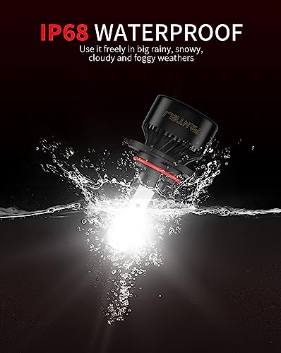 FANTELI 𝟫𝟢𝟢𝟧/𝟫𝟢𝟢𝟨 Bulbs Combo 6500K Cool White 34000LM 800% Brightness, 1:1 Size Plug and Play IP68 Waterproof Off Road Lights, Pack of 4
