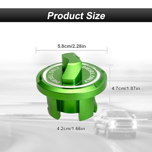 ROMELACK Magnetic Billet Aluminum Diesel Fuel Cap & DEF Caps Compatible with Dodge Ram 1500 2500 3500 2019-2023