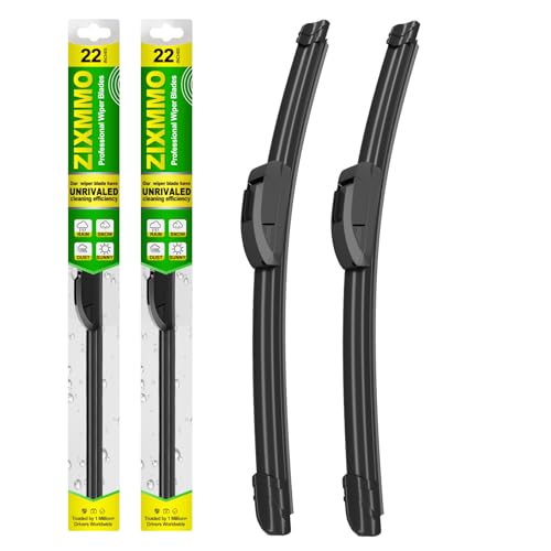 ZIXMMO OEM Quality 22in + 22in Premium All-Season Windshield Wiper Blades for Original Equipment Replacement(Set of 2)