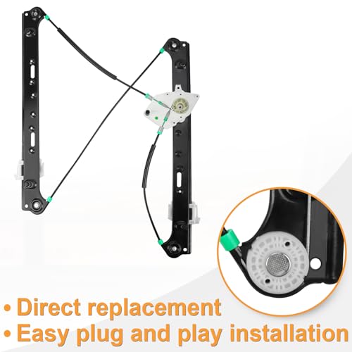 Front Driver Side Power Window Regulator Without Motor Assembly Replacement for BMW X3 E83 Series 2004 2005 2006 2007 2008 2009 2010 Sport Utility, Left, 749-498