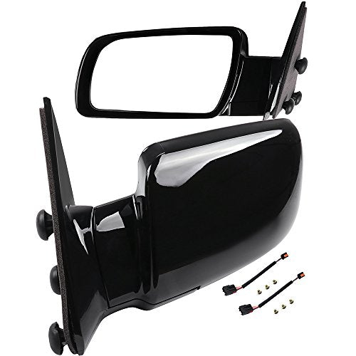 SCITOO Side View Mirrors Fit for 1988-1999 For Chevy C1500 C2500 C3500 For Chevy K1500 K2500 K3500 1995-2000 For Chevy Tahoe Manual Folding adjustment 15036360 GM1321122, GM1320122