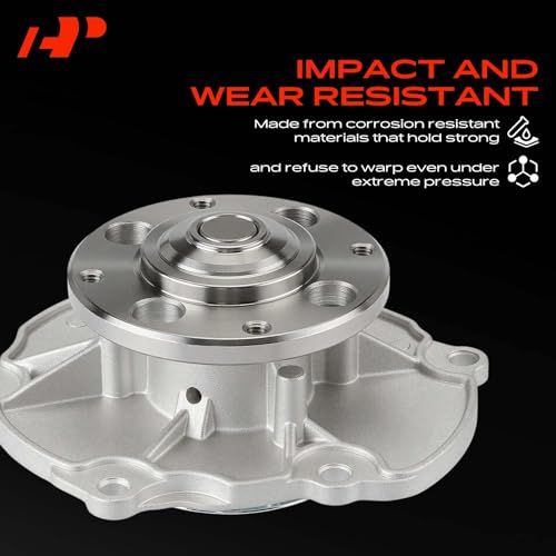 A-Premium Water Pump W/Gasket [DOHC, 6Cyl 2.8 3.0 3.6L] Compatible with Chevy & GMC & Cadillac & Buick & Pontiac & Saab & Suzuki & Saturn, for Camaro, Equinox, Colorado, SRX, LaCrosse, Allure & More