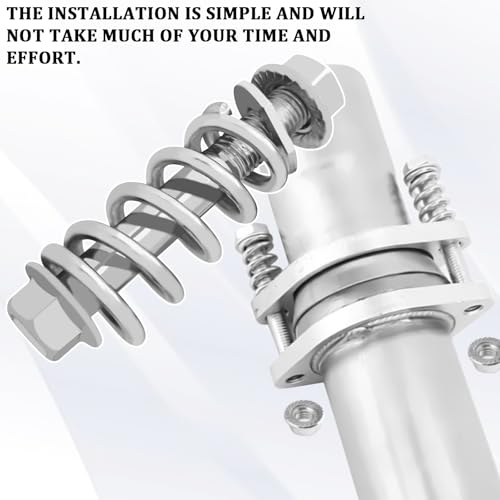 QKYS 2PCS M10x1.25 Exhaust Manifold Bolts, Exhaust Flange Bolts, Muffler Repair Kit with Springs, for Automotive Exhaust Manifold Gasket Reduce Vibration Car Accessories Universal for Most Cars