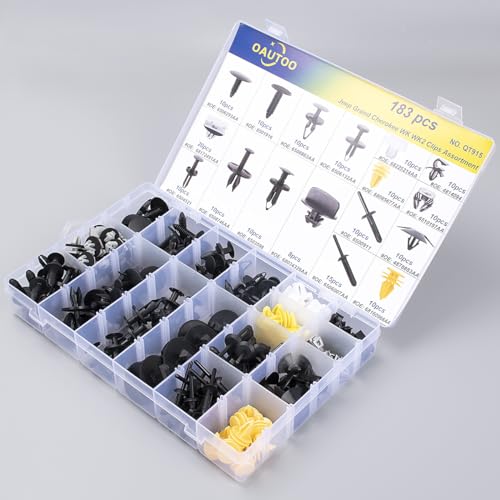 OAUTOO 183pcs for Jeep Grand Cherokee WK WK2 2005-2019 Auto Body Interior and Exterior Retainer Fastener Clip Assortment