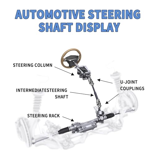 RABROPAR 3/4 DD X 3/4 DD Steering Shaft Universal U Joint Coupling, Powder Coated Universal Steering Shaft Coupler Chrome Steel, 3/4" DD to 3/4" DD Single Steering Shaft Joint