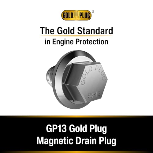 GoldPlug GP13 M12x1.75 Magnetic Drain Plug for Chevy GMC Ford