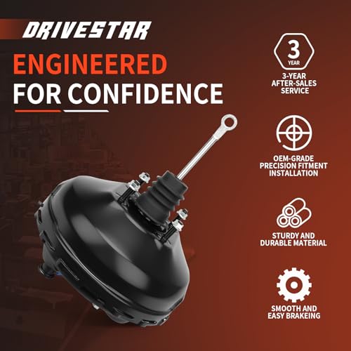 DRIVESTAR 54-71098 Vacuum Power Brake Booster without Master Cylinder, AA15471098, 18021896, 18029985, 18029986