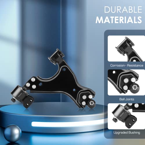 Front Lower Control Arms Suspension Kit Fit for Buick Enclave 2008-2017, Fit for Chevrolet Traverse 2009-2017, Fit for GMC Acadia 2007-2016, Fit for Saturn Outlook 2007-2010 - 6pc Set w/Ball Joints