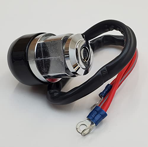 Chrome 3 Position Ignition Switch (Off, Ignition, Ignition w/Lights) w/2 Tamper Resistant Round Keys for 1979-2003 Harley Sportster, 1991-2005 Dyna (Except FXDWG) & Custom Applications - HD# 71705-97