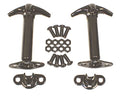 Rugged Ridge Hood Catch Kit for Jeep CJ/Wrangler YJ - Fits 1941–1995 Models - Durable Construction & Easy Installation