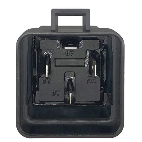 irhapsody 4-pin 40/30AMP 12V DC Waterproof Relay with Heavy Duty Wires, SPST Automotive Relay, Pack of 1