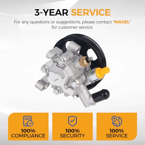 PAROD 201401 Power Steering Pump Fit for 2010-2012 Fusion 3.5L V6, 2007-2010 Ford Edge/Lincoln MKX, 2007-2012 MKZ 3.5L V6