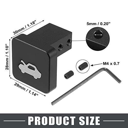A ABSOPRO Hood Latch Release Handle Repair Kit for Honda Civic 1996-2011 for Honda CR-V 1997-2006 for Honda Element 2003-2011 Aluminum Alloy Black