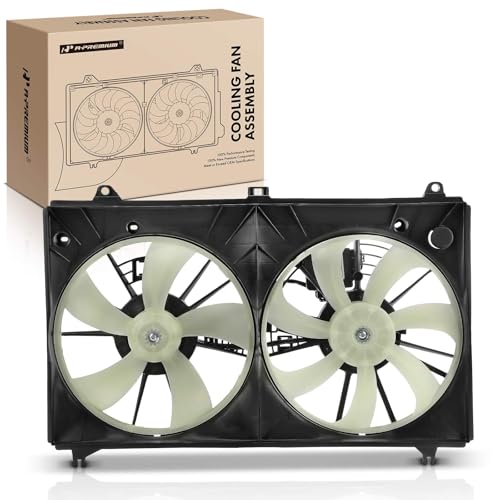 A-Premium Engine Radiator Cooling Fan Assembly Compatible with Select Lexus Models - GS350 2013 2014 2015, 3.5L - Replace# 1636131410, 1636131430