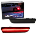 iJDMTOY Smoked Lens Red Full LED Rear Side Marker Light Kit Compatible With 2005-09 Ford Mustang, Powered by 54-SMD LED, Replace OEM Back Sidemarker Lamps