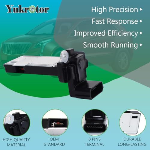 Yukrotor Mass Air Flow Sensor 23262343 MAF Sensor Compatible with 2012-2025 Chevy Blazer Camaro Colorado Equinox Express Impala Malibu Silverado Suburban Tahoe Traverse GMC Cadillac ATS CTS Buick