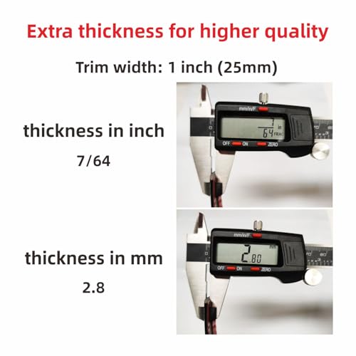 16Ft Glossy Black Automotive Car Exterior and Interior Molding Trim Universal Bumper Window Door Body Side Decorative Strip Scratch-Proof (1 inch (25mm))