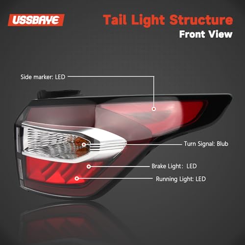 Tail Light Compatible with 2017 2018 Ford Escape S SE SEL Titanium Right