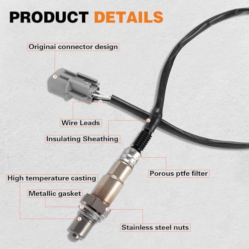 HTMXJA 2Pcs Upstream and Downstream Oxygen O2 Sensor for 2012-2016 Accent,Rio,Vel0ster and Soul L4-2.4L OE#234-5055 234-4568