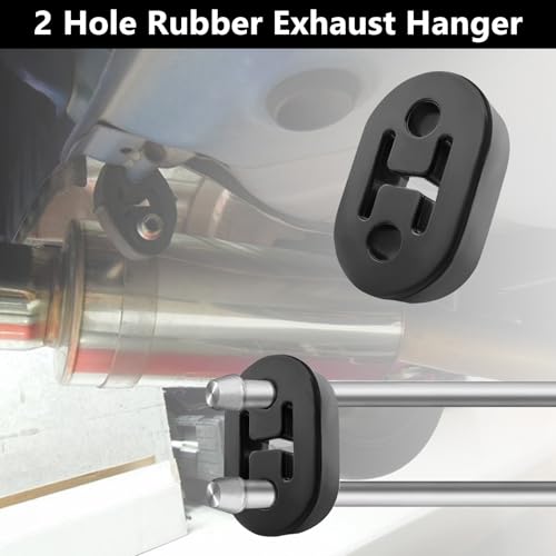 Exhaust Rubber Hanger, rubber muffler hangers. Rubber Insulator Bushing Mount, rubber exhaust mounts with 2 Holes 0.47 Inch, Universal Fit