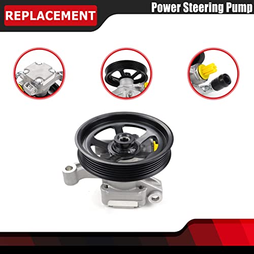 FEXON Power Steering Pump with Pulley Compatible with Buick Enclave Chevy Traverse GMC Acadia Saturn Outlook 3.6L 2007-2017 Replaces 20954812 20-2403 96-2403