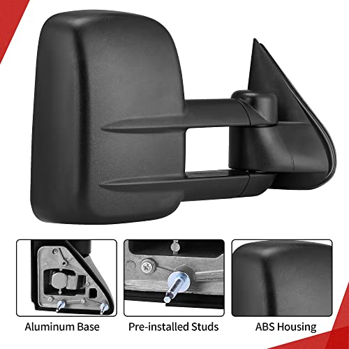Towing Mirrors for 88-98 Chevy GMC C/K 1500 2500 3500 Pickup Pair Set Manual Extendable Side Mirrors