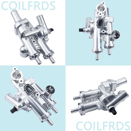 COILFRDS Thermostat Housing Assembly, Thermostat Kit 68003582AB Compatible For JEEP COMPASS 07-17,For DODGE JOURNEY 09-20,JEEP PATRIOT 07-17, For DODGE AVENGER 08-14 1.8L 2.0L 2.4L 4CYL