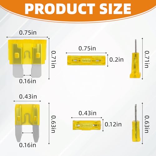 Liamner 80 PCS Car Fuses Assortment Kit, Standard & Mini Fuse (2A/3A/5A/7.5A/10A/15A/20A/25A/30A/35A), Blade Fuses Automotive for Car, RV, Truck, Marine, Motorcycle