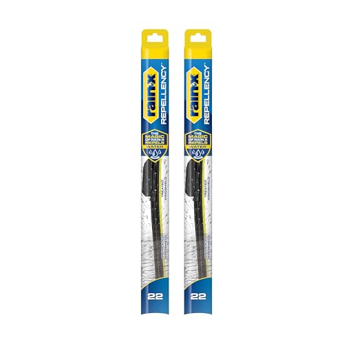Rain-X 810363 Repellency Water Repellent Wiper Blades, 22" Windshield Wipers (Pack of 2), All Weather Streak-Free for Enhanced Visibility w/Water Repellency Formula [Amazon Exclusive]