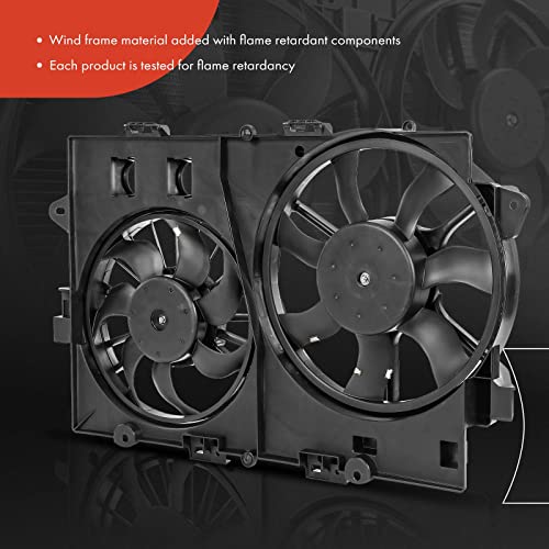 A-Premium Engine Radiator Cooling Fan Assembly Compatible with Select Chevrolet & Pontiac Models - Equinox 2006-2008, Torrent 2006-2008, 3.4L - Replace# 19130231, 19130401