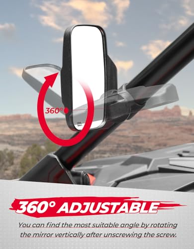 KEMIMOTO UTV Mirrors UTV Side Mirrors Fits 1.6 inch to 2 inch Roll Cage
