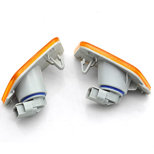 CNPAPC 2-Pieces For Chevy Cruze Front Bumper Park Signal Side Marker Light Assembly 2011 2012 2013 2014 2015 DOT Certified GM2551198N 42334144 42334145