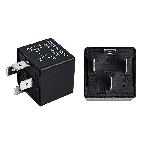 YiePhiot 2 Pack Car Relay 4 Pin 12V 40 Amp