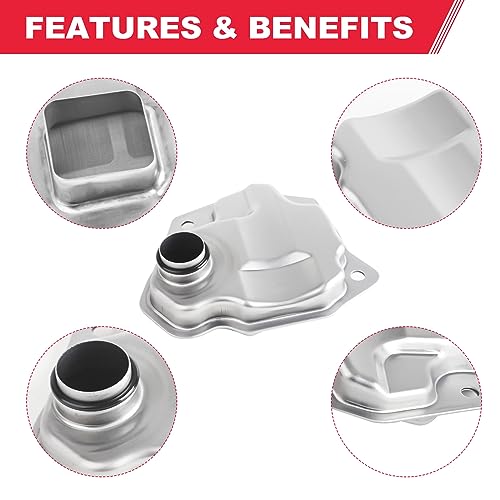 Transmission Filter Oil Pan Gasket Kit Fits for Nissan Altima Rogue Sentra NV200 Dodge Caliber Jeep Mitsubishi Replaces# 31728-1XF02 31728-1XF03 5191890AA Transmission Valve Pan Gasket Oil Strainer