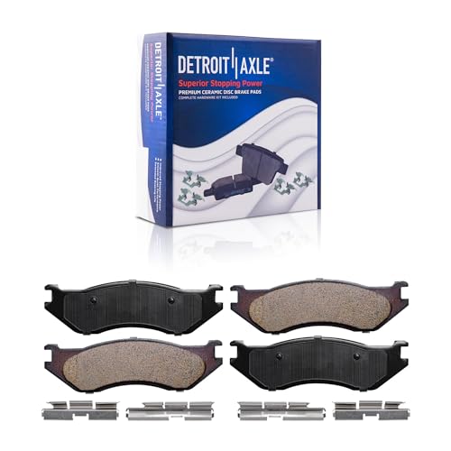 Detroit Axle - Brake Kit for 2002-2005 Dodge Ram 1500, 2004-2006 Durango, Front & Rear Disc Brake Rotors Ceramic Brakes Pads Replacement : 13.23" inch Front Rotor