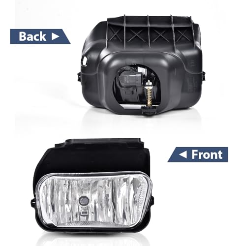 PIT66 Fog Lights Pair Compatible with Chevy Silverado 2003-2006 Clear