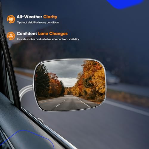 ECCPP Pair Set Fit for 1973-91 Chevy/Chevy GMC Jimmy Suburban C10 20 30/C/K1500 2500 3500/C15 25 35 Manual Stainless Mount Folding Chrome Side Mirrors