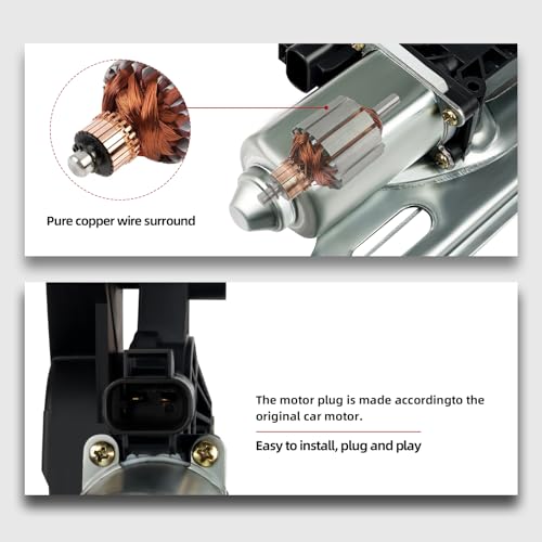 OVANOH Pair Front Driver & Passenger Power Window Regulator w/Motor Compatible for Chevy Silverado Tahoe Suburban Avalanche Cadillac Escalade GMC Yukon Sierra 2000-2006 Left & Right Side Set of 2
