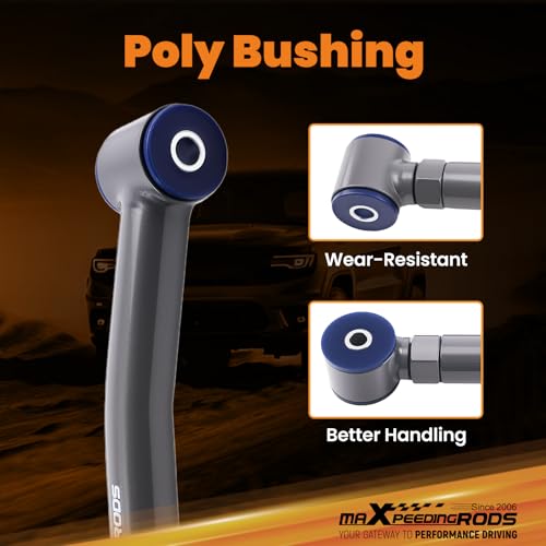 maXpeedingrods Adjustable 0-8" Lift Front Control Arms for Jeep Wrangler TJ Cherokee XJ ZJ, Upper and Lower w/wear-resistant Poly Bushing