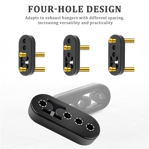 Exhaust Hanger Removal Tool Kit with 2PCS 4 Hole Exhaust Hangers,Universal Exhaust Hanger Pliers for Quick Removal Muffler Hanger,Essential Exhaust Hanger Tool Car Accessories