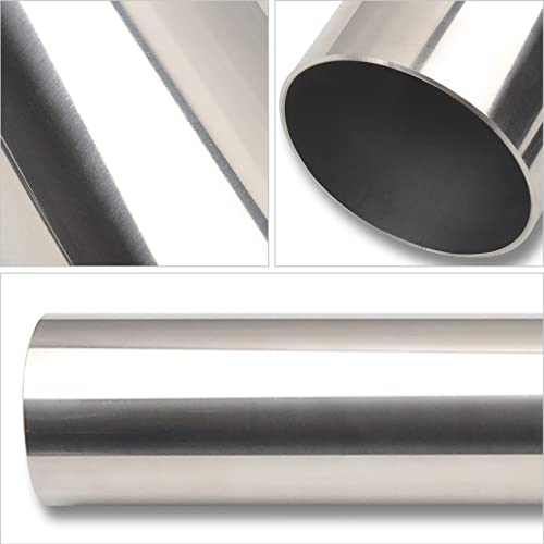 FGJQEFG 2.25 Inch Straight DIY Custom Mandrel Exhaust Pipe Tube Pipe, 30 Inch Length, 2.25'' OD Mandrel Straight Pipe, T304 Stainless Steel, Universal Fitment - 1PC
