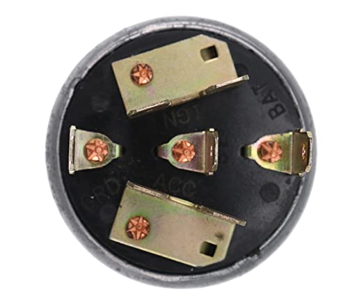 Solarhome AT195301 Ignition Switch with 2 keys Compatible with John Deere 250 2350 2355 2440 2520 2550 2555 210C 210K 210LE 210LJ 300D 310C 310D 540E 544E 544G 550B 608 610C