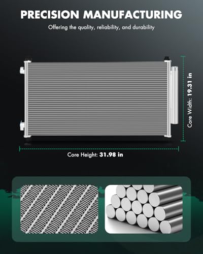 SCITOO Air Conditioning A/C Condenser for Fits for 3599 - Compatible with 2007-2011 for Honda CR-V L4 2.4L, w/Receiver Drier; OE 3599