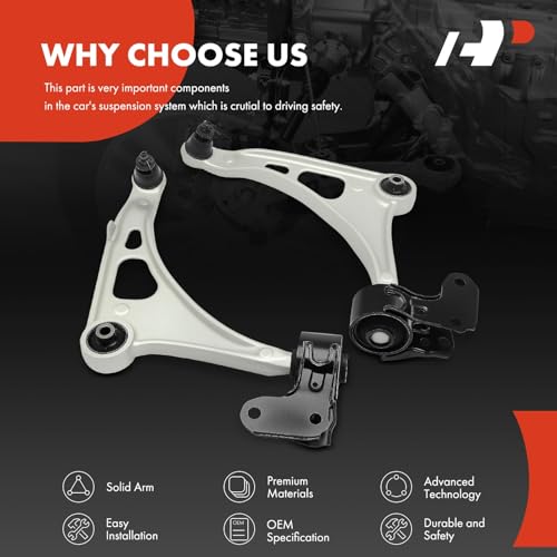 A-Premium 2 x Front Lower Control Arm, with Ball Joint & Bushing, Compatible with Honda Pilot 2016-2022, Ridgeline 2017-2019, Passport 2019, Acura MDX 2014-2020
