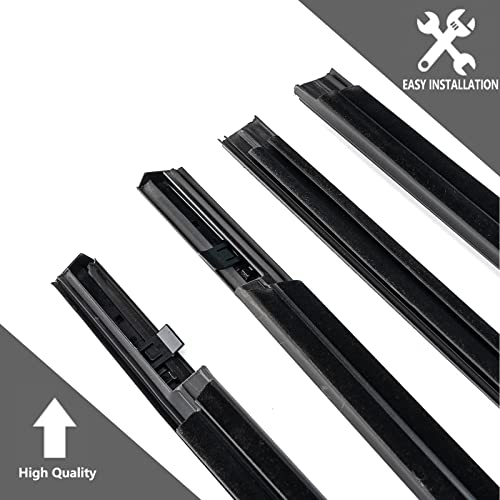 GEATaaT 4Pcs Weatherstrip Window Moulding Trim Seal Belt Compatible with 2016-2021 Honda Civic 4 Door Sedan