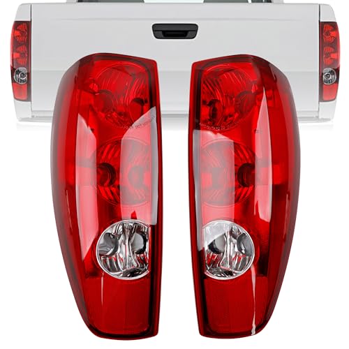 Misakomo Tail Light Assembly Compatible with 2004-2012 Chevy Colorado/GMC Canyon, Left & Right Halogen Rear Tail Lamps, Brake Taillight Housing Replaces GM2800164 GM2801164
